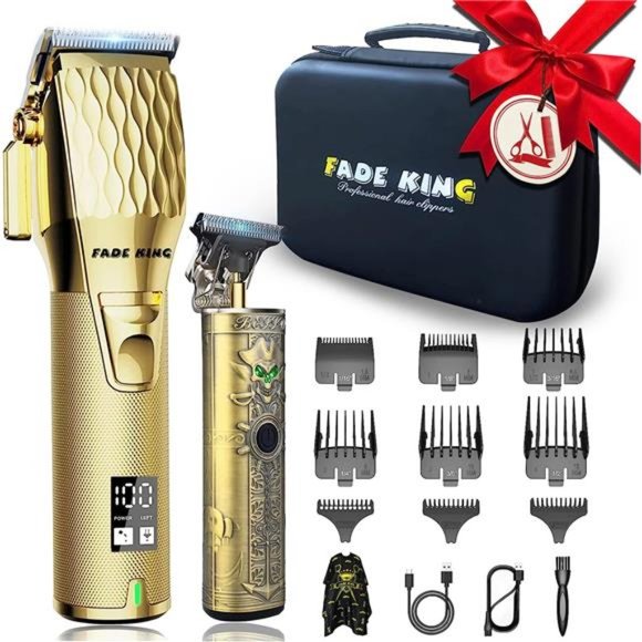 Professional Hair Clippers for Men - Cordless Beard Trimmer  LCD Display